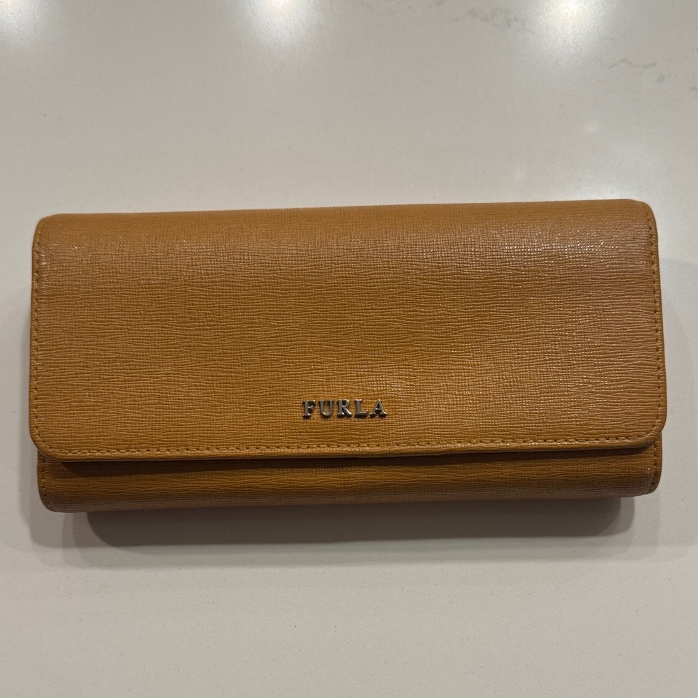 Furla Brown/ Yellow Leather Women's Wallet